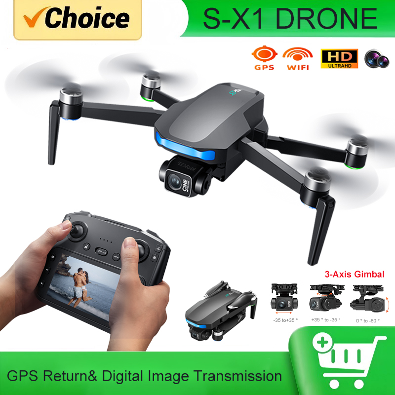 S-X1 MAX GPS Drone with 3-Axis - Drone Camera With Gimbal 评论和价格
